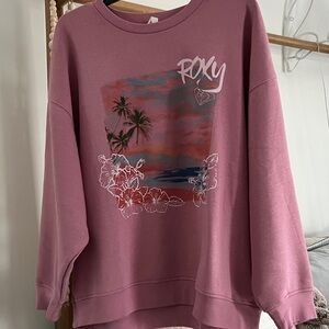Roxy Mauve Tropical Graphic Sweatshirt